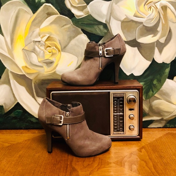 Fergalicious Shoes - Fergalicious by Fergie Grey Suede Heels